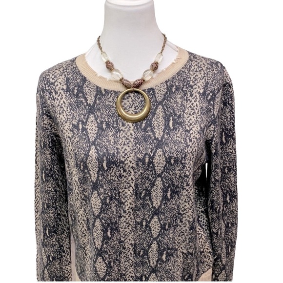 Fate Distressed Snake Print Sweater - Picture 3 of 7